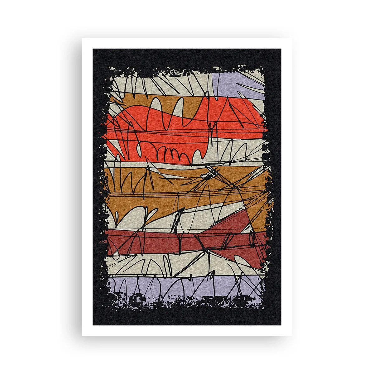 Poster - Spontane compositie - 70x100 cm