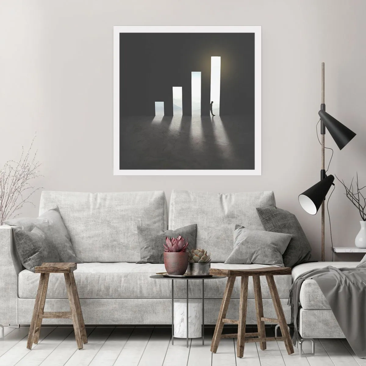 Poster - Succes - impressie - 30x30 cm