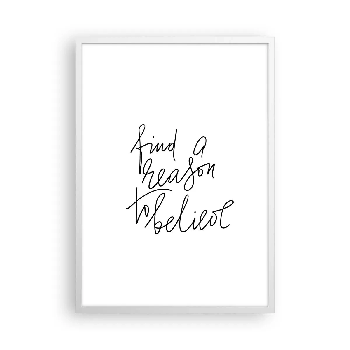 Poster in een witte lijst - Het is mogelijk - 50x70 cm