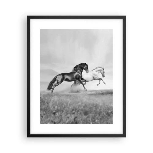 Poster in een zwarte lijst - Engelen en duivels - 40x50 cm