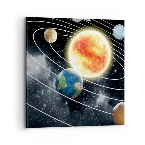 Schilderen op canvas - Kosmische dans - 70x70 cm