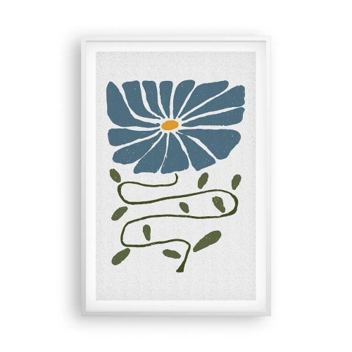 Poster in een witte lijst - Van een tak tot een bloem - 61x91 cm