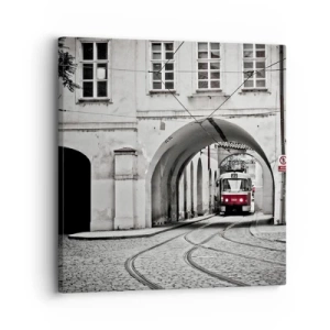 Schilderen op canvas - Door het doolhof van de stad - 30x30 cm