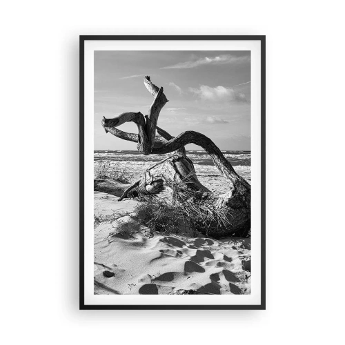 Poster in een zwarte lijst - Zee sculptuur - 61x91 cm