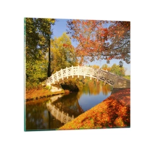 Schilderen op glas - Op de witte brug der zuchten - 30x30 cm