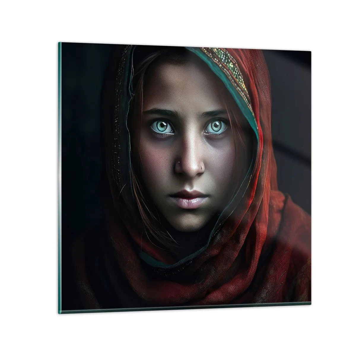 Schilderen op glas - Oosterse prinses - 30x30 cm
