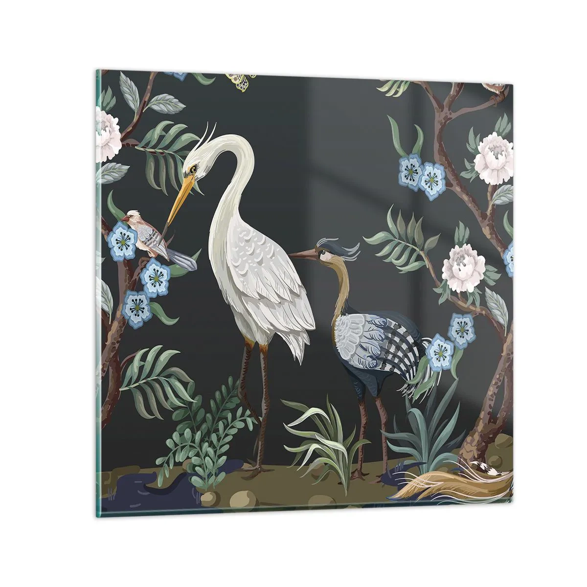 Schilderen op glas - Vogelparade - 50x50 cm