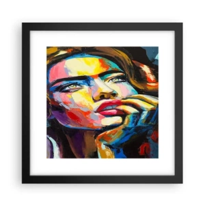 Poster in een zwarte lijst - Dromen vliegen in de lucht als vogels - 30x30 cm