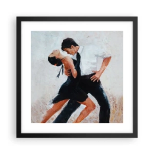 Poster in een zwarte lijst - Tango van mijn dromen - 40x40 cm
