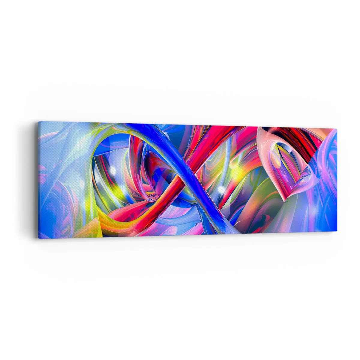 Schilderen op canvas - Een dans van kleuren - 90x30 cm