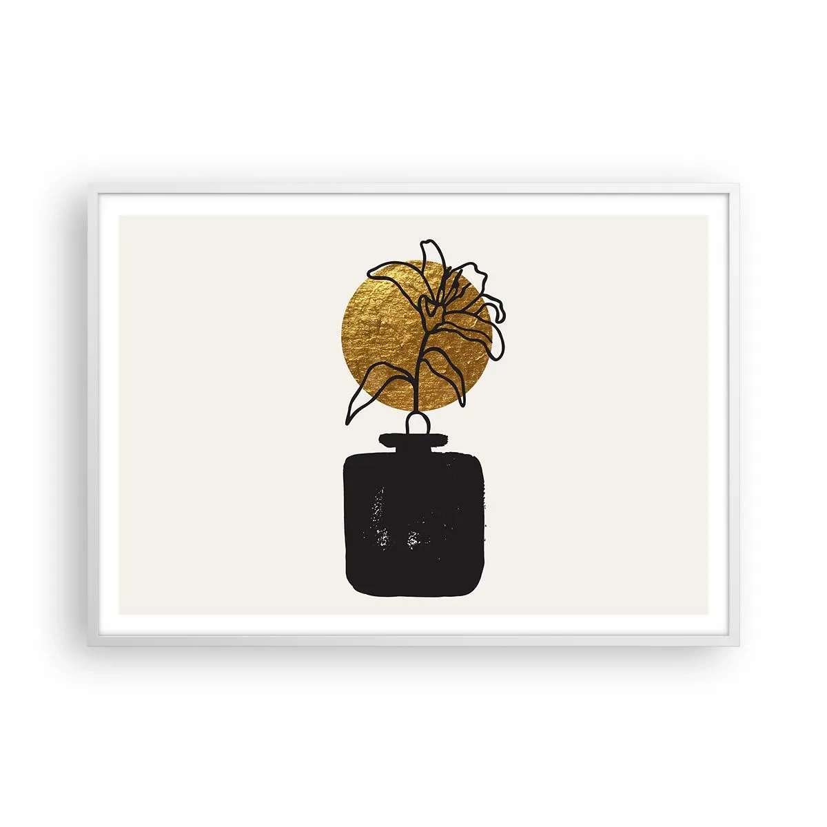 Poster in een witte lijst - Schoonheid is goud waard - 100x70 cm