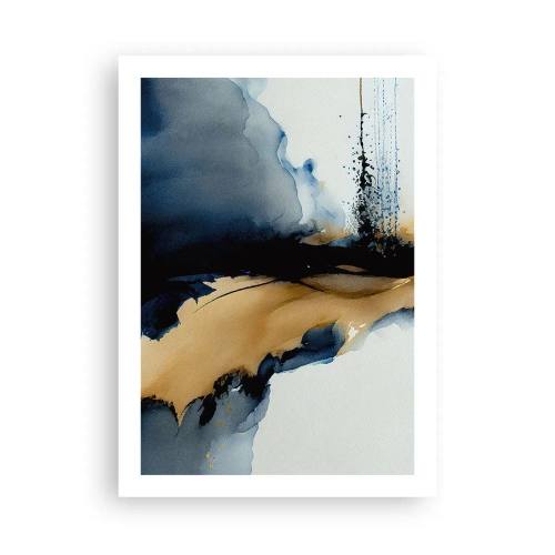 Poster - Achter het gordijn - 50x70 cm