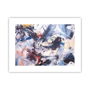 Poster - Gekke dans van abstractie - 40x30 cm