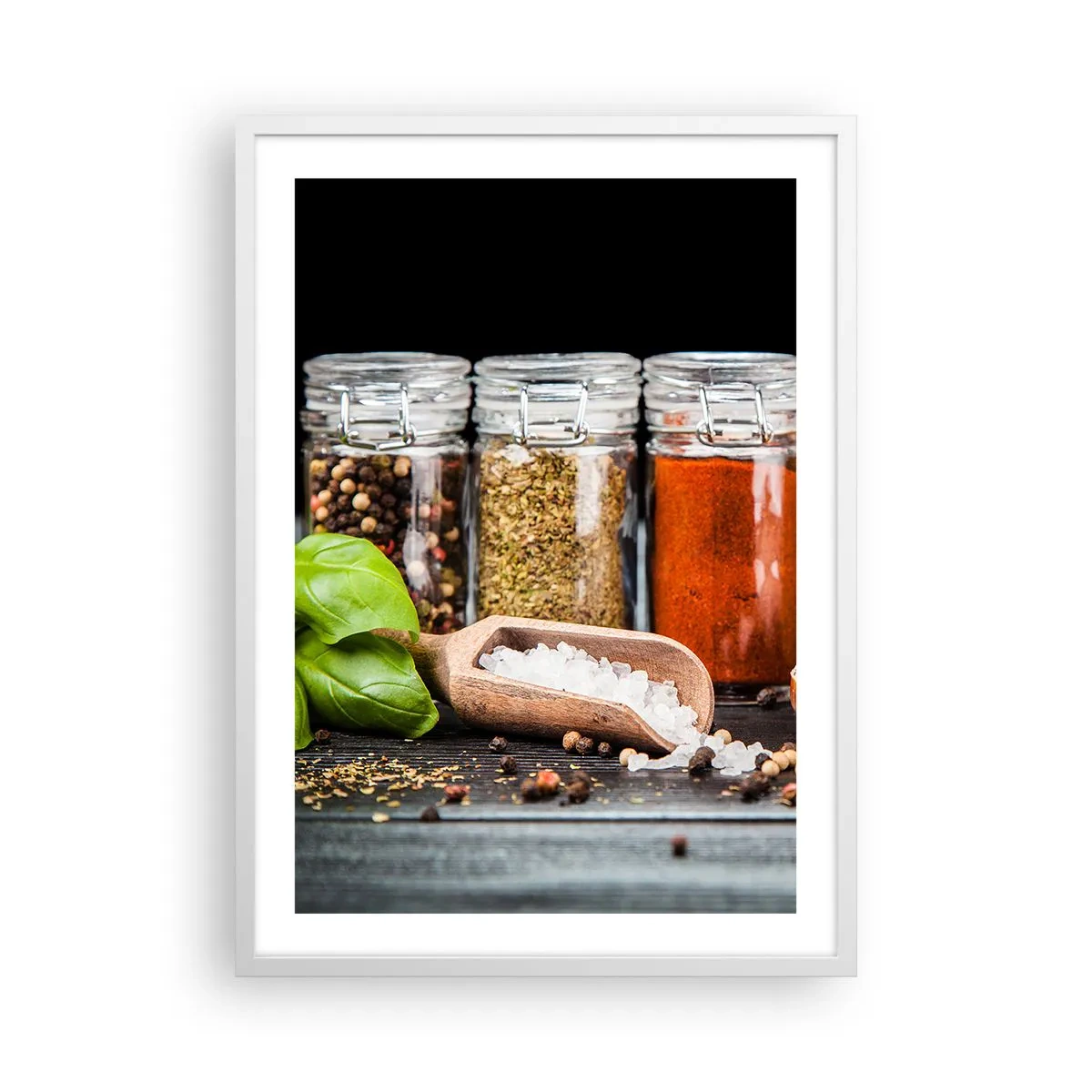 Poster in een witte lijst - Zodat het leven smaak heeft - 50x70 cm