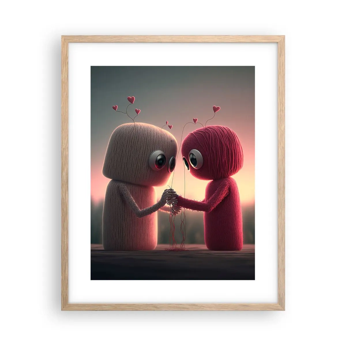 Een poster in een licht eiken lijst - Iedereen mag liefhebben - 40x50 cm