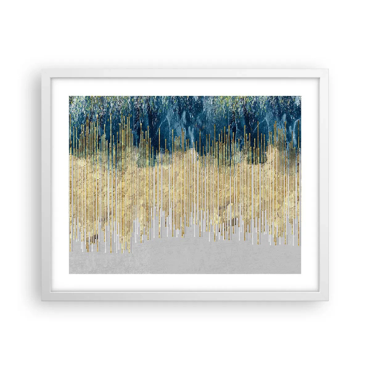 Poster in een witte lijst - Vergulde grens - 50x40 cm