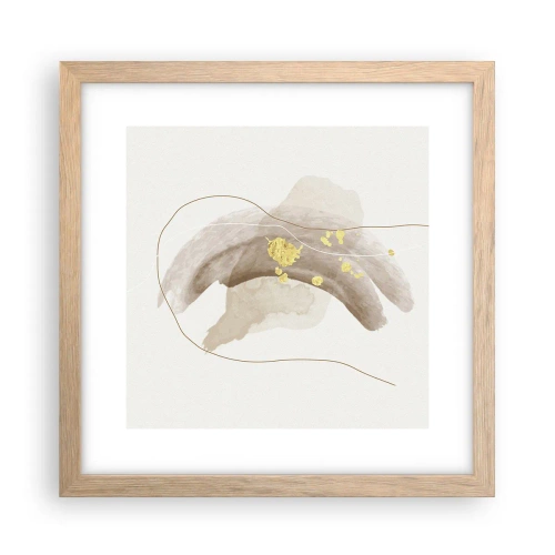 Een poster in een licht eiken lijst - Ontmoet in de ruimte - 30x30 cm