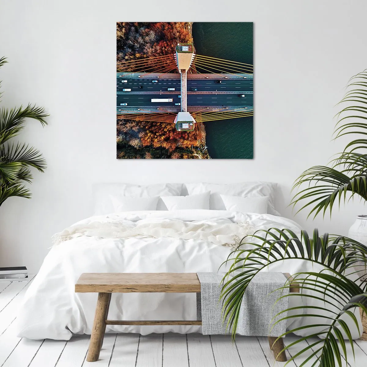 Schilderen op canvas - BEYOND the waters, beyond the forest - 40x40 cm