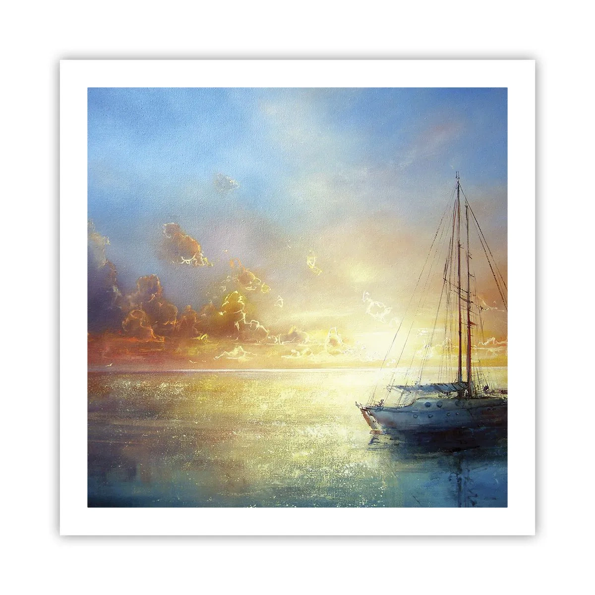 Poster - In een gouden baai - 60x60 cm