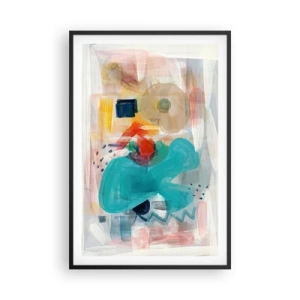 Poster in een zwarte lijst - Kleurrijk spel - 61x91 cm