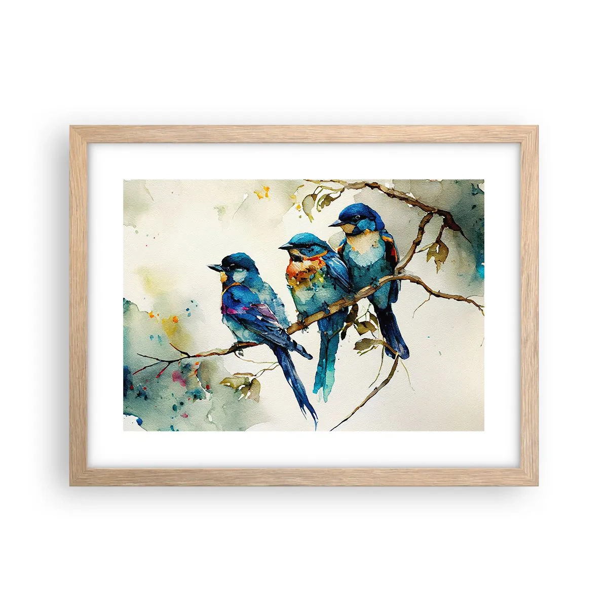 Een poster in een licht eiken lijst - Is hij boos geworden? - 40x30 cm