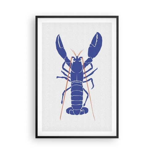 Poster in een zwarte lijst - Heerlijke kreeft in granaatappel - 61x91 cm