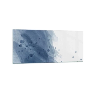 Schilderen op glas - Blauwe tule - 120x50 cm