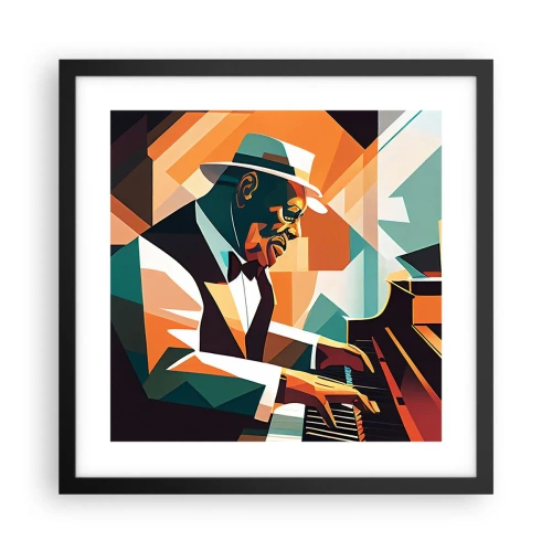 Poster in een zwarte lijst - Al die jazz - 40x40 cm