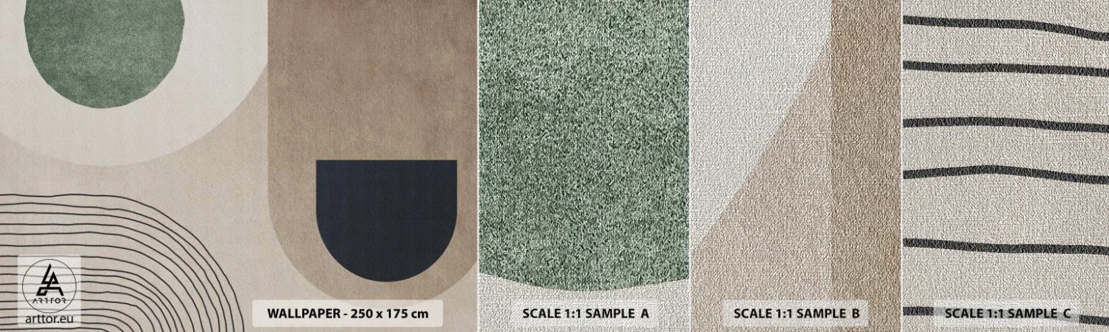 Fotobehang Monster Premium Canvas - De zachtheid van het ovaal - Minimalisme, Deel, Abstractie - 100x30 cm