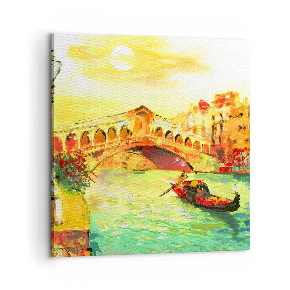 Schilderen op canvas - Een pelgrimstocht van geliefden - 60x60 cm