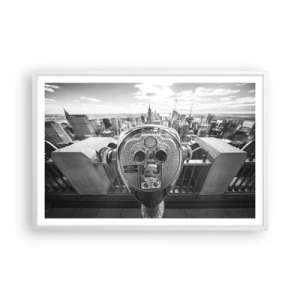 Poster in een witte lijst - Stad boven de steden - 91x61 cm