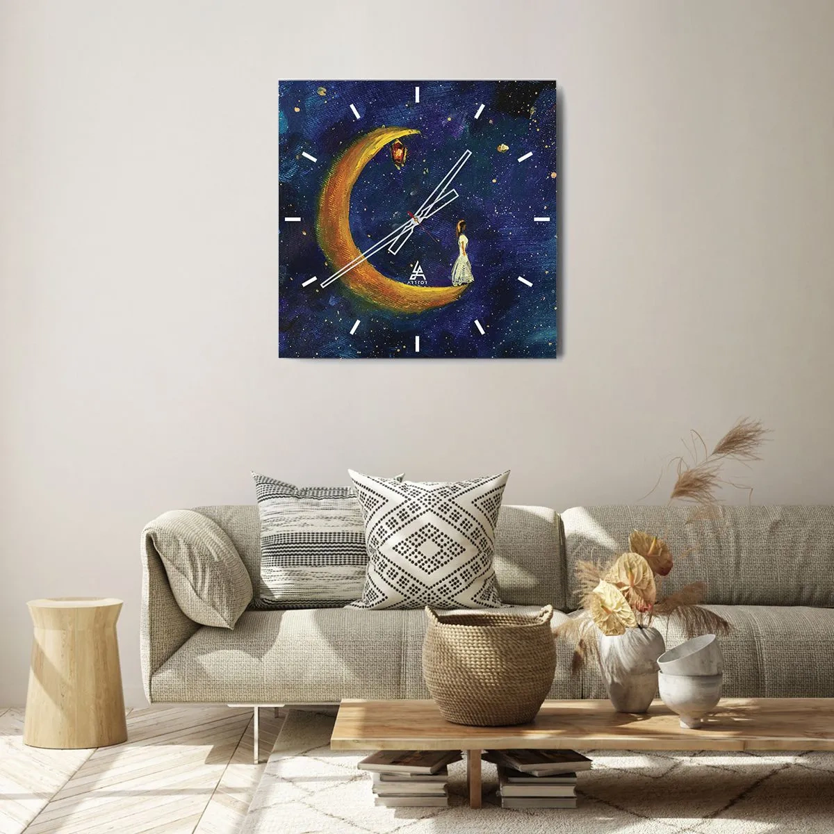 Wandklok - Klok - De roep van de wereld - 40x40 cm