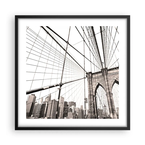 Poster in een zwarte lijst - Kathedraal van New York - 50x50 cm