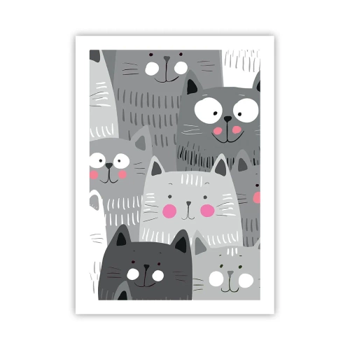 Poster - De wereld van de kat - 50x70 cm