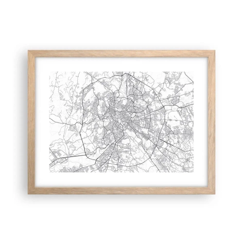 Een poster in een licht eiken lijst - Romeinse cirkel - 40x30 cm
