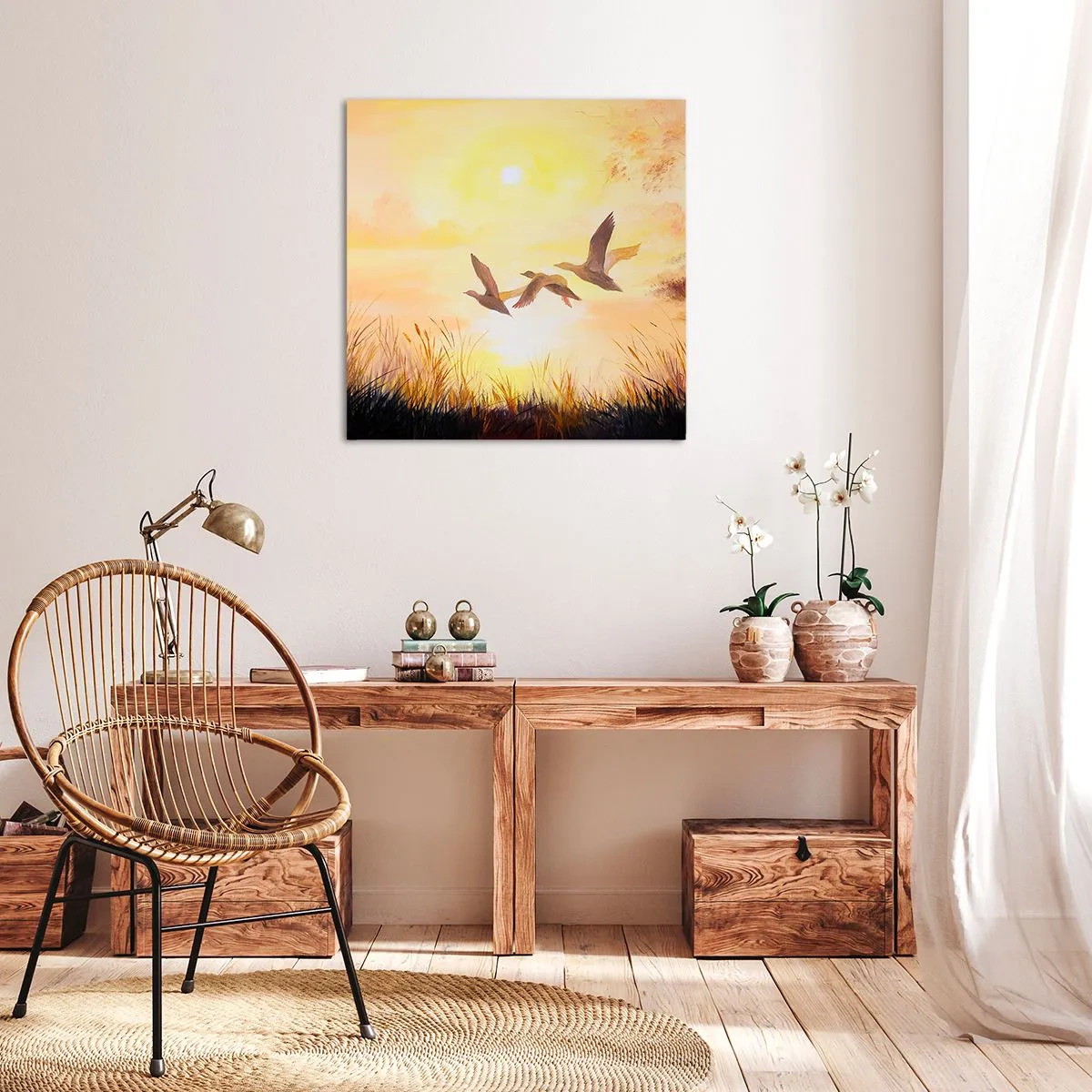 Schilderen op canvas - Het begin van een lange reis - 70x70 cm