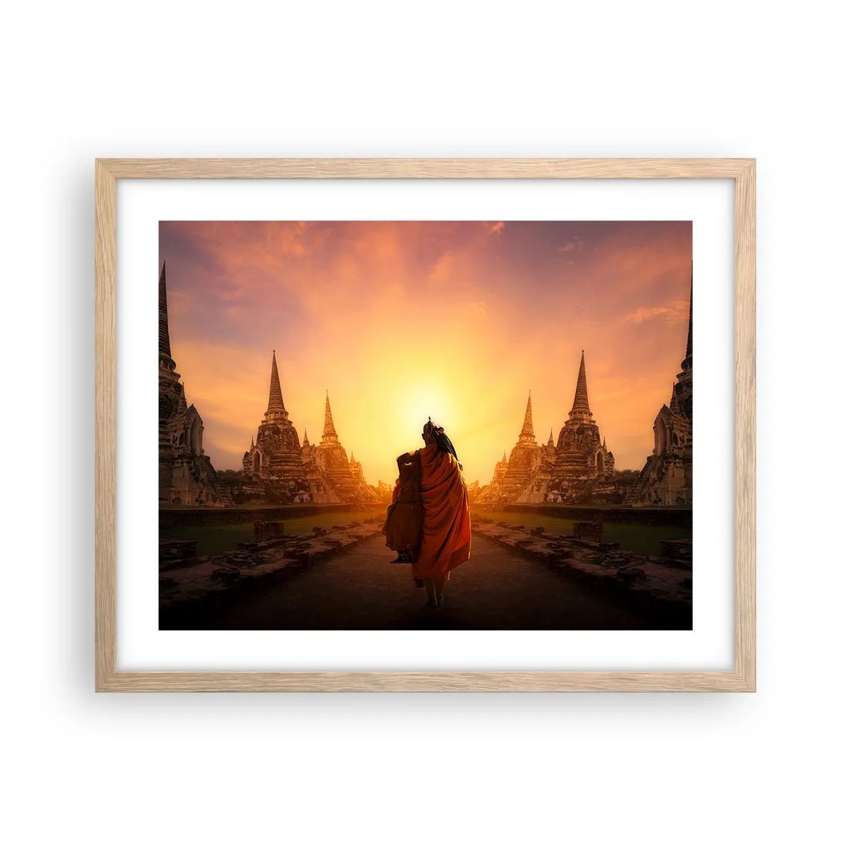 Een poster in een licht eiken lijst - In vrede voor de eeuwigheid - 50x40 cm