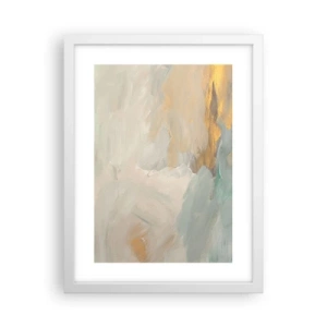 Poster in een witte lijst - Abstractie – het land van zachtheid - 30x40 cm