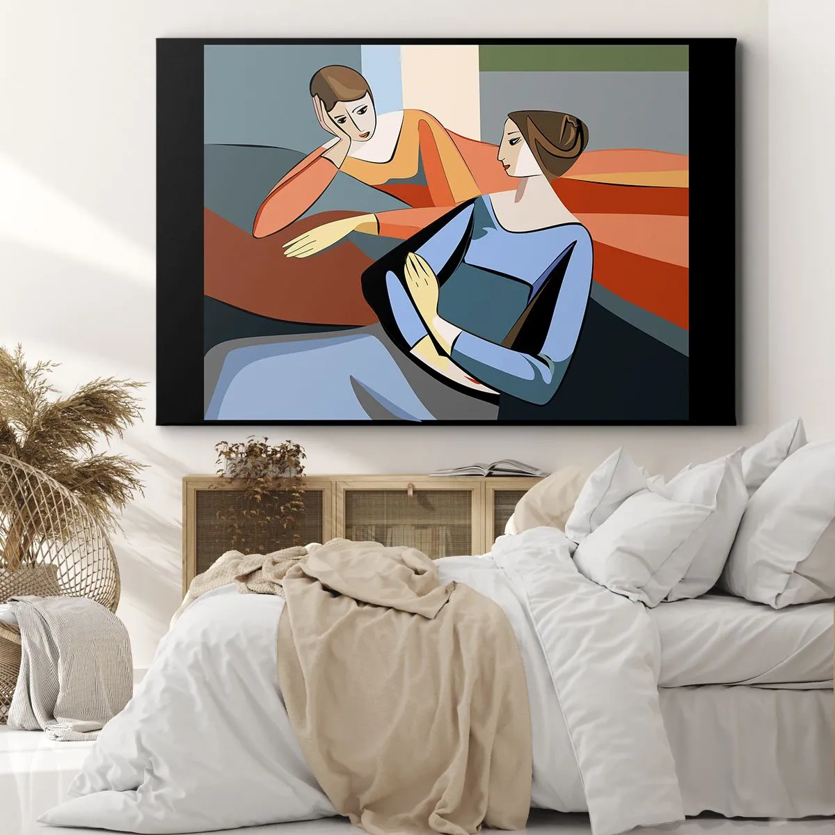 Schilderen op canvas - Een moment van vertrouwen - 100x70 cm