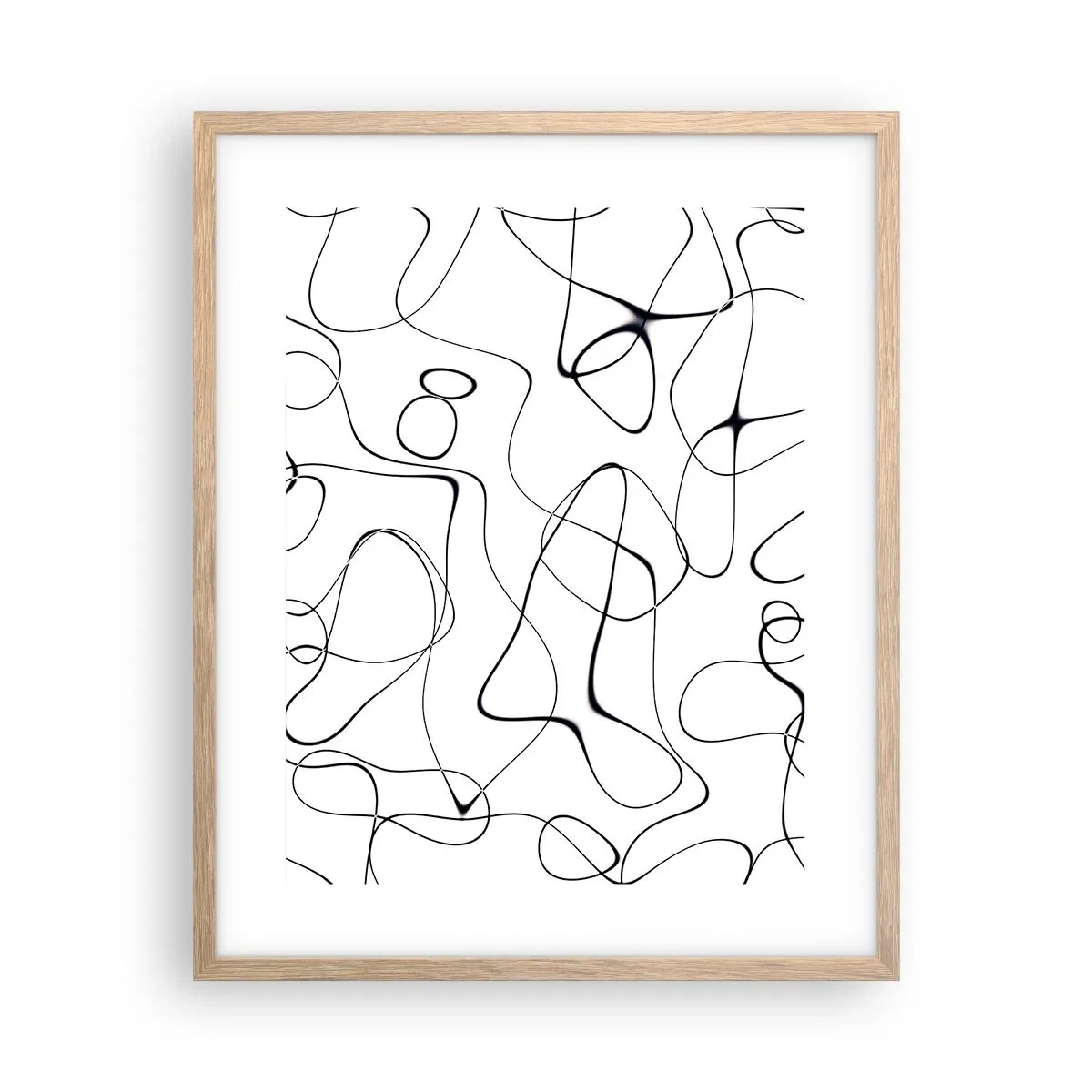 Een poster in een licht eiken lijst - Levenspaden, wisselvalligheden - 40x50 cm