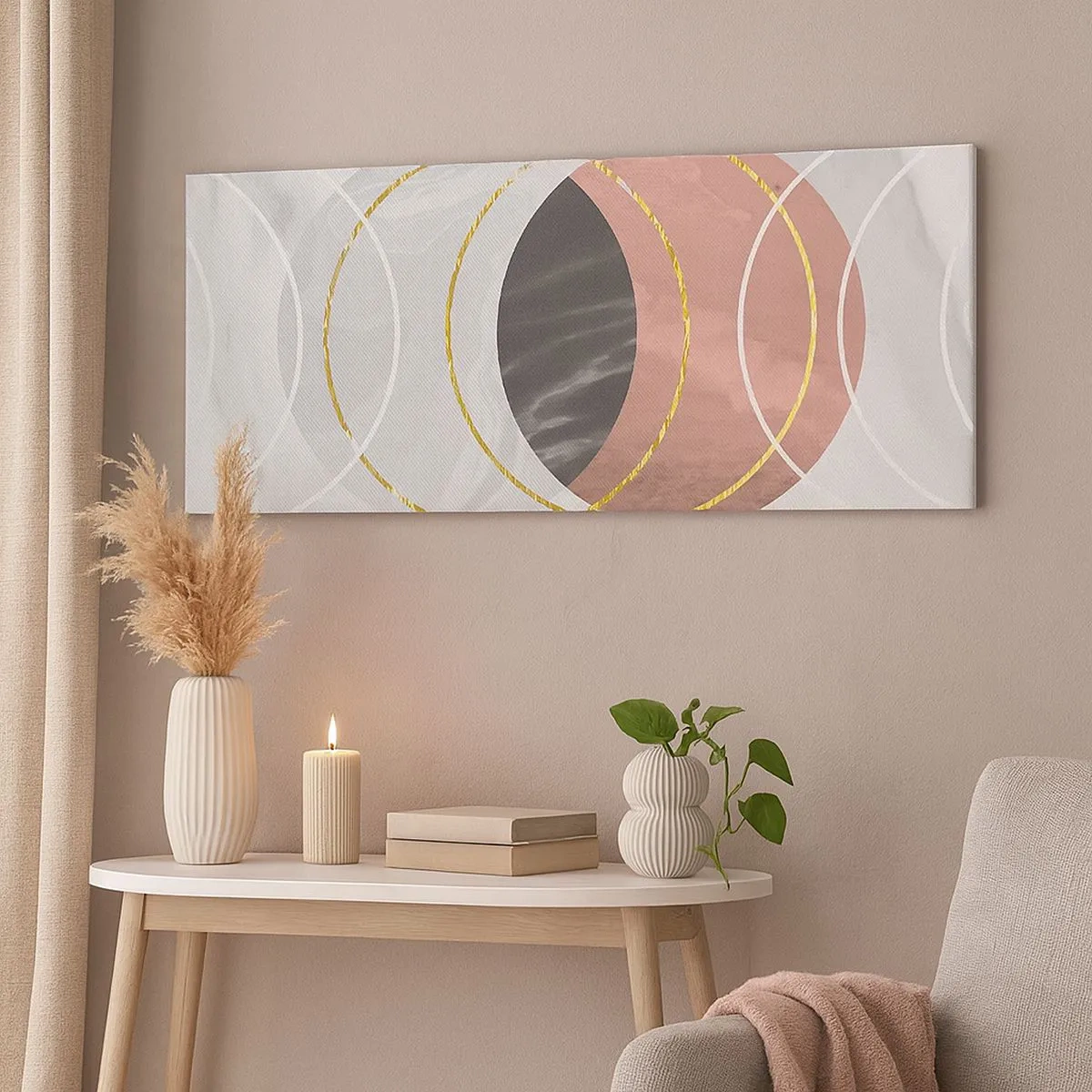 Schilderen op canvas - Muziek van de sferen - 100x40 cm