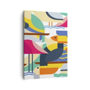 Schilderen op canvas - Vogelfeestje - 50x70 cm