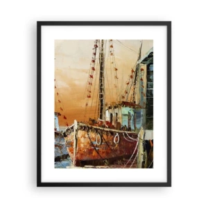 Poster in een zwarte lijst - Een vreedzame terugkeer - 40x50 cm