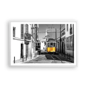 Poster in een witte lijst - De geest van Lissabon - 91x61 cm