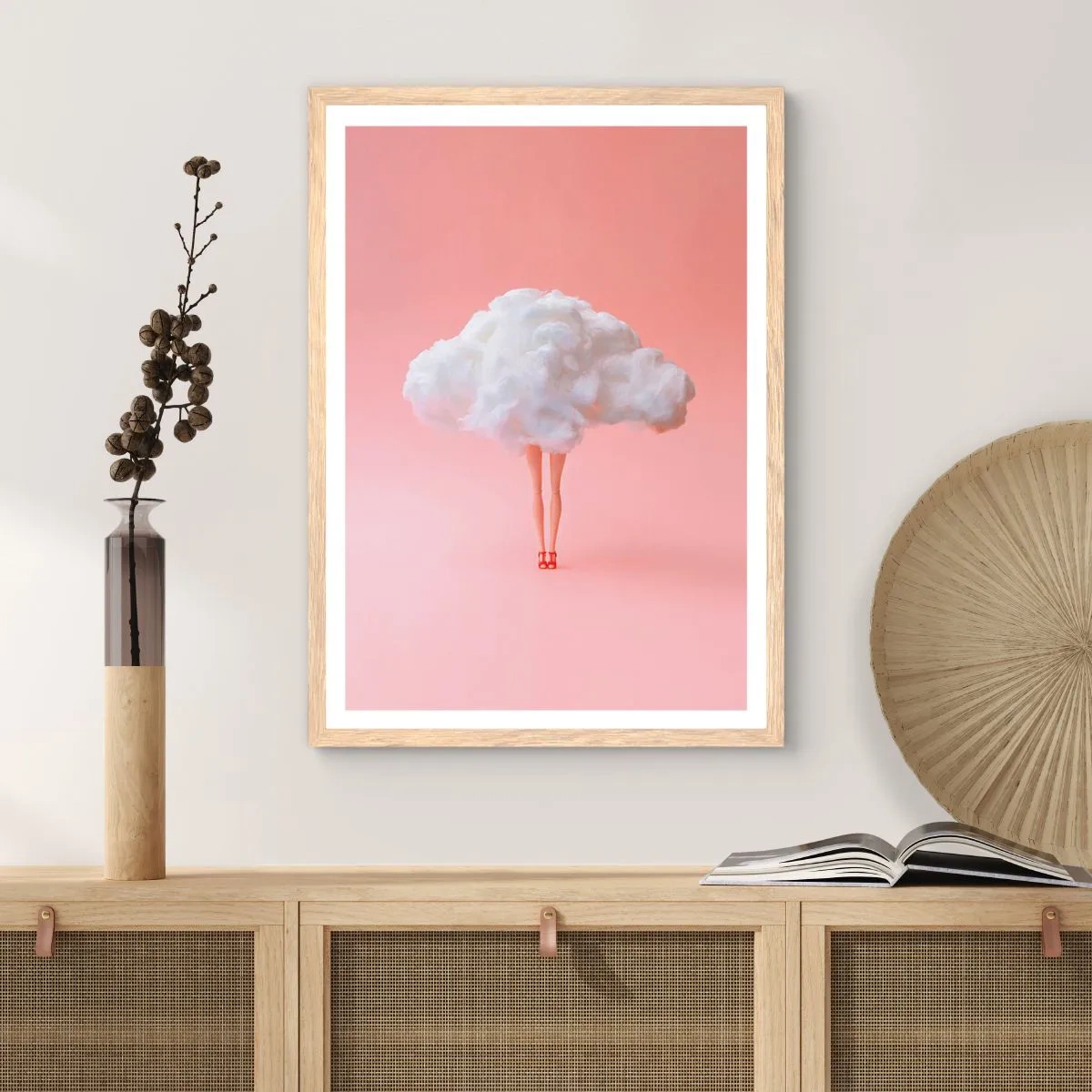 Een poster in een licht eiken lijst - Zoete belofte - 30x40 cm