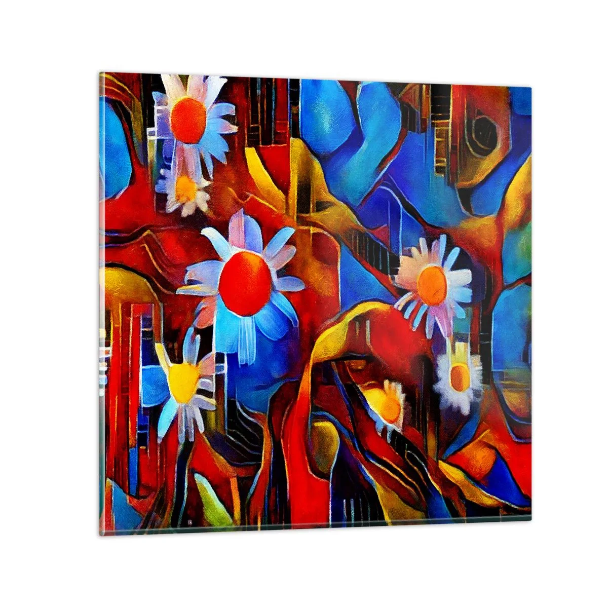 Schilderen op glas - De kleuren van het leven - 40x40 cm