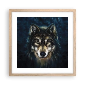 Een poster in een licht eiken lijst - Alfa? en omega - 40x40 cm