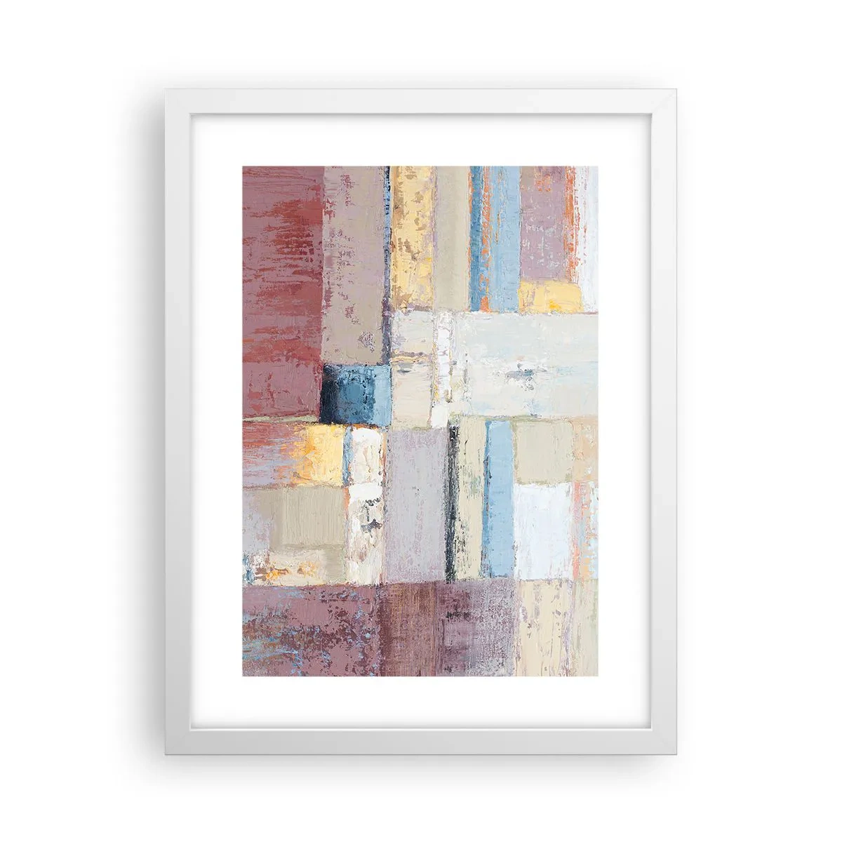 Poster in een witte lijst - De rust van geometrie - 30x40 cm