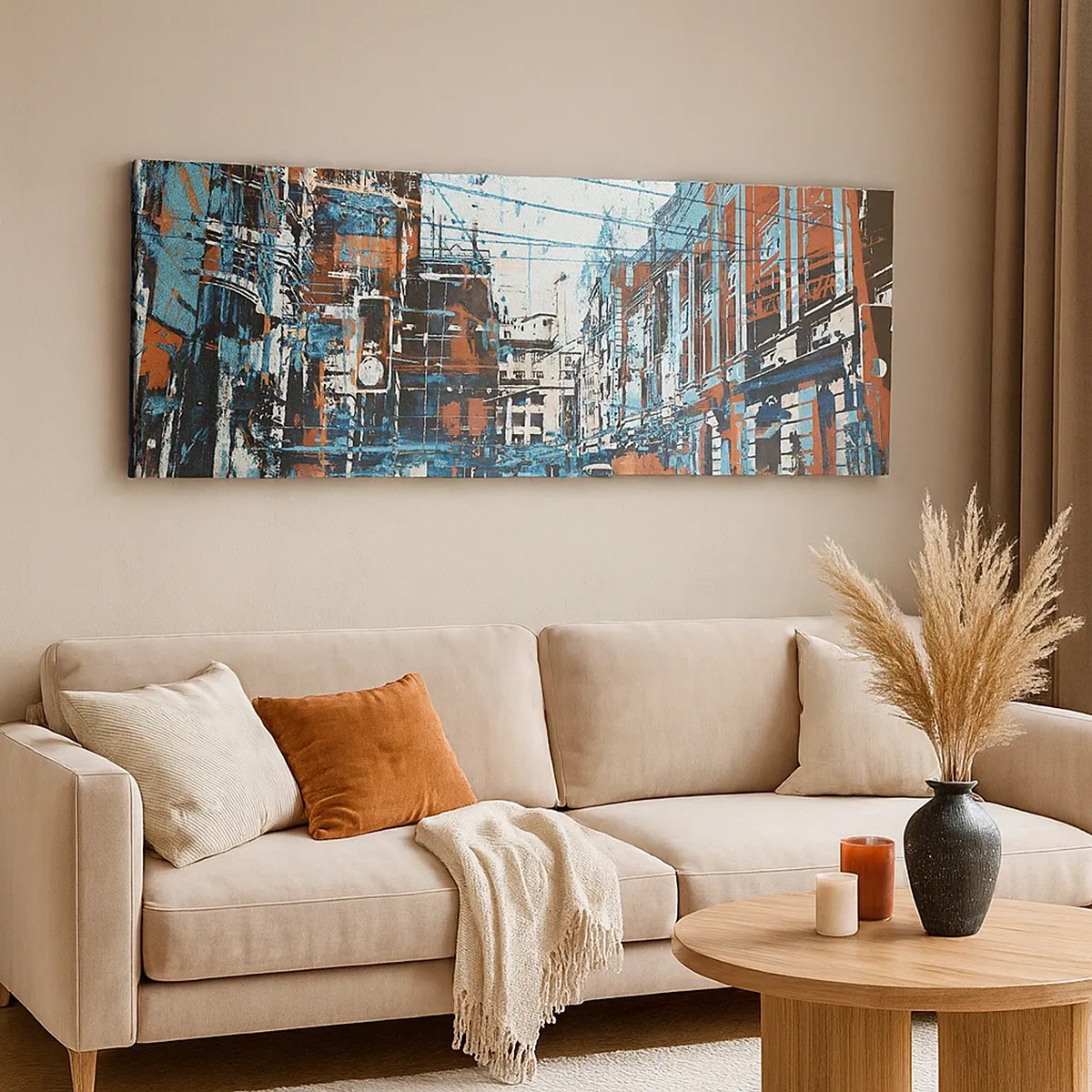 Schilderen op canvas - Een versleten stadspad - 30x30 cm