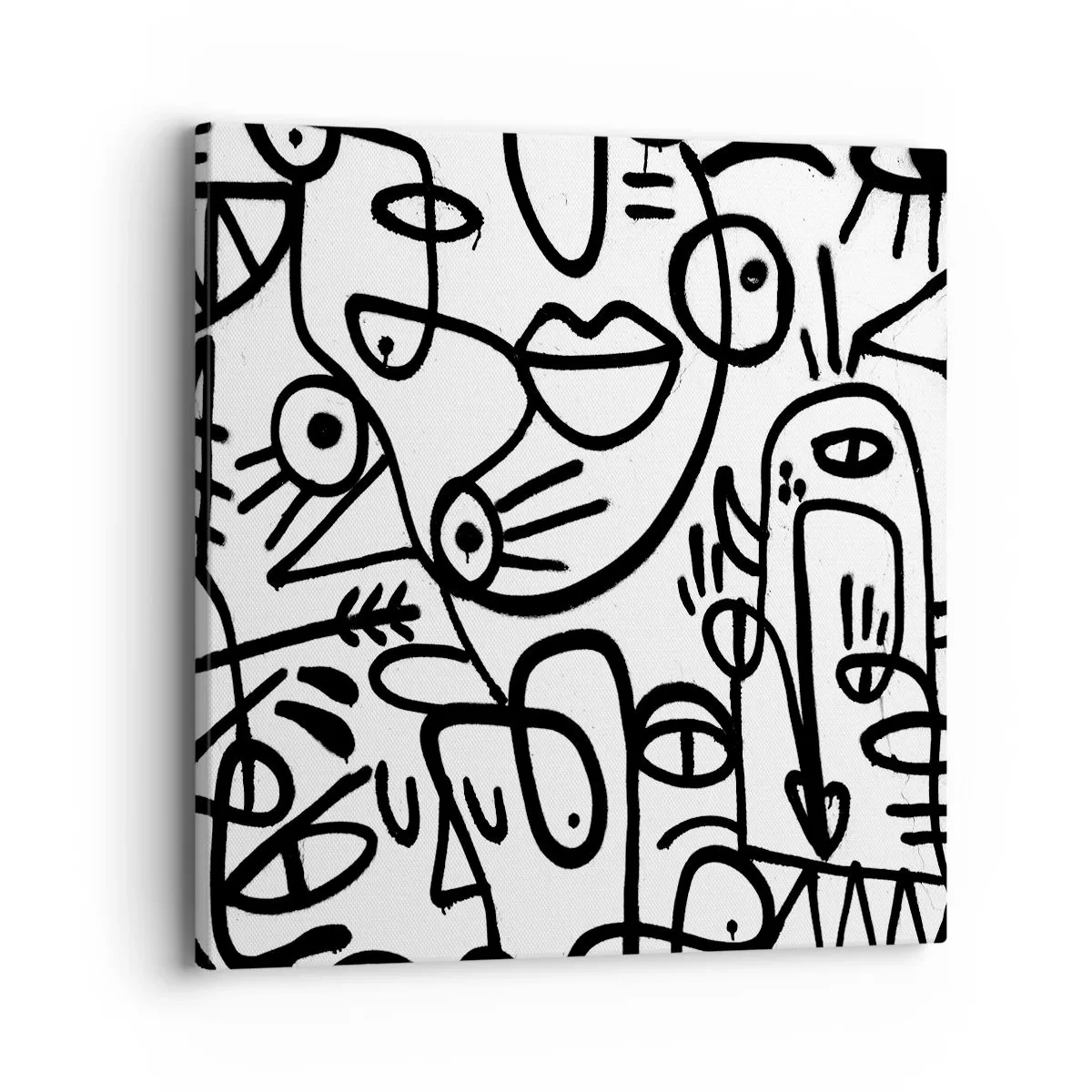 Schilderen op canvas - Gezichten en luchtspiegelingen - 40x40 cm